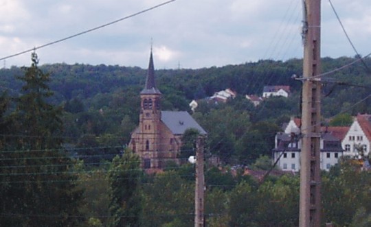 Kirche mit Bürgermeisteramt und ehem. Kloster